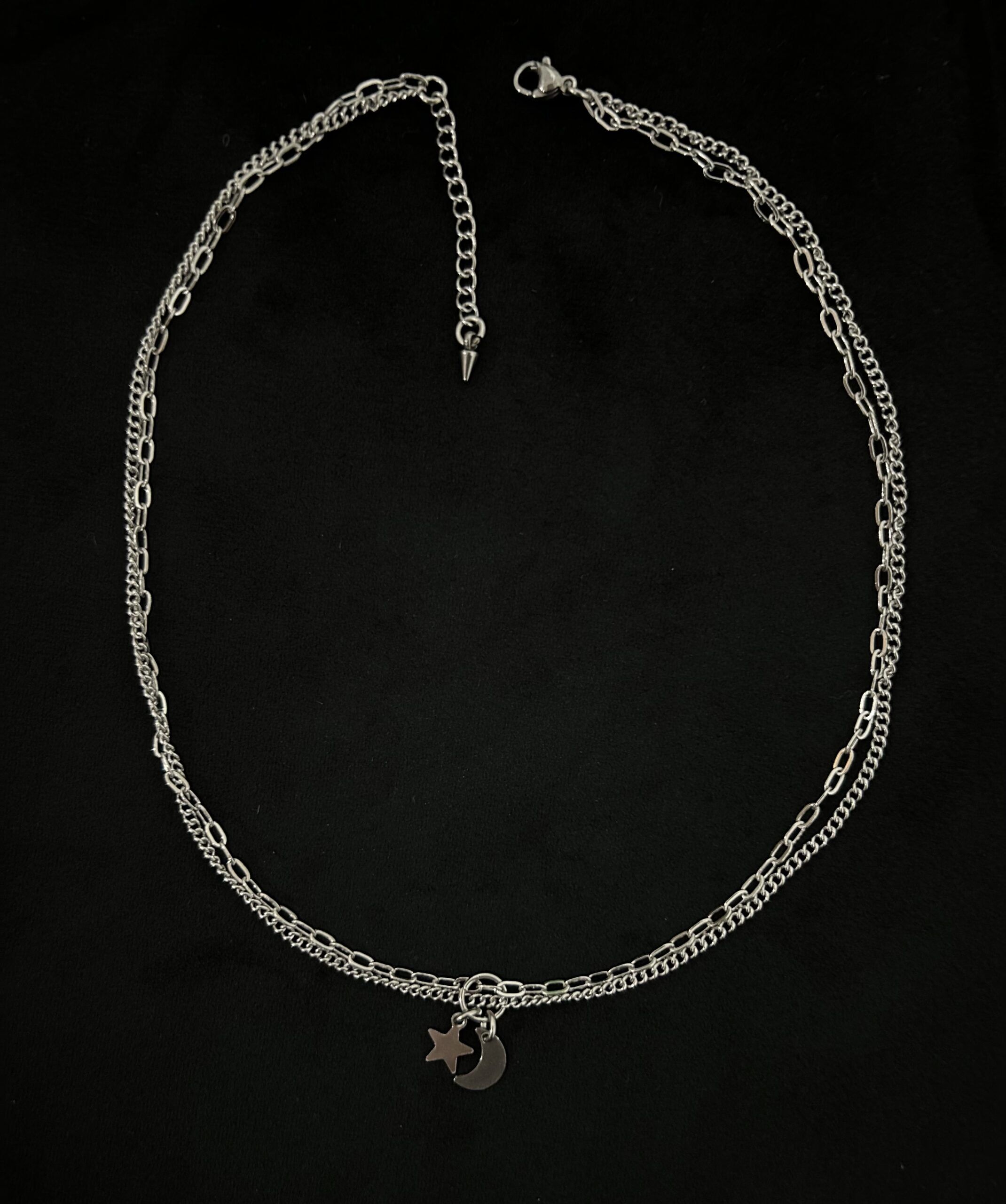 Handmade stainless steel - Multi Charm Necklace Celestial Style